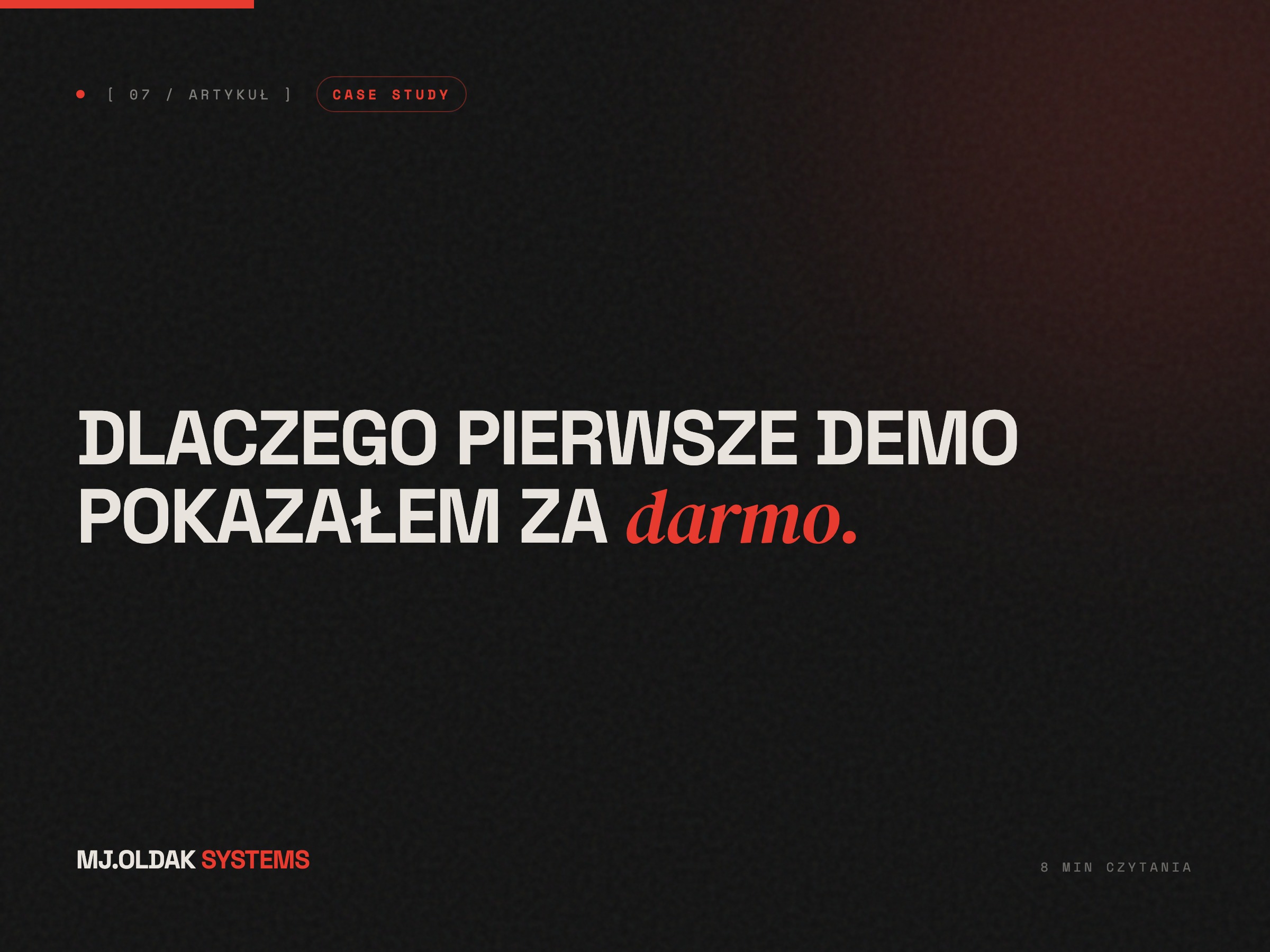 Cover artykułu: Dlaczego pierwsze demo AI pokazałem za darmo